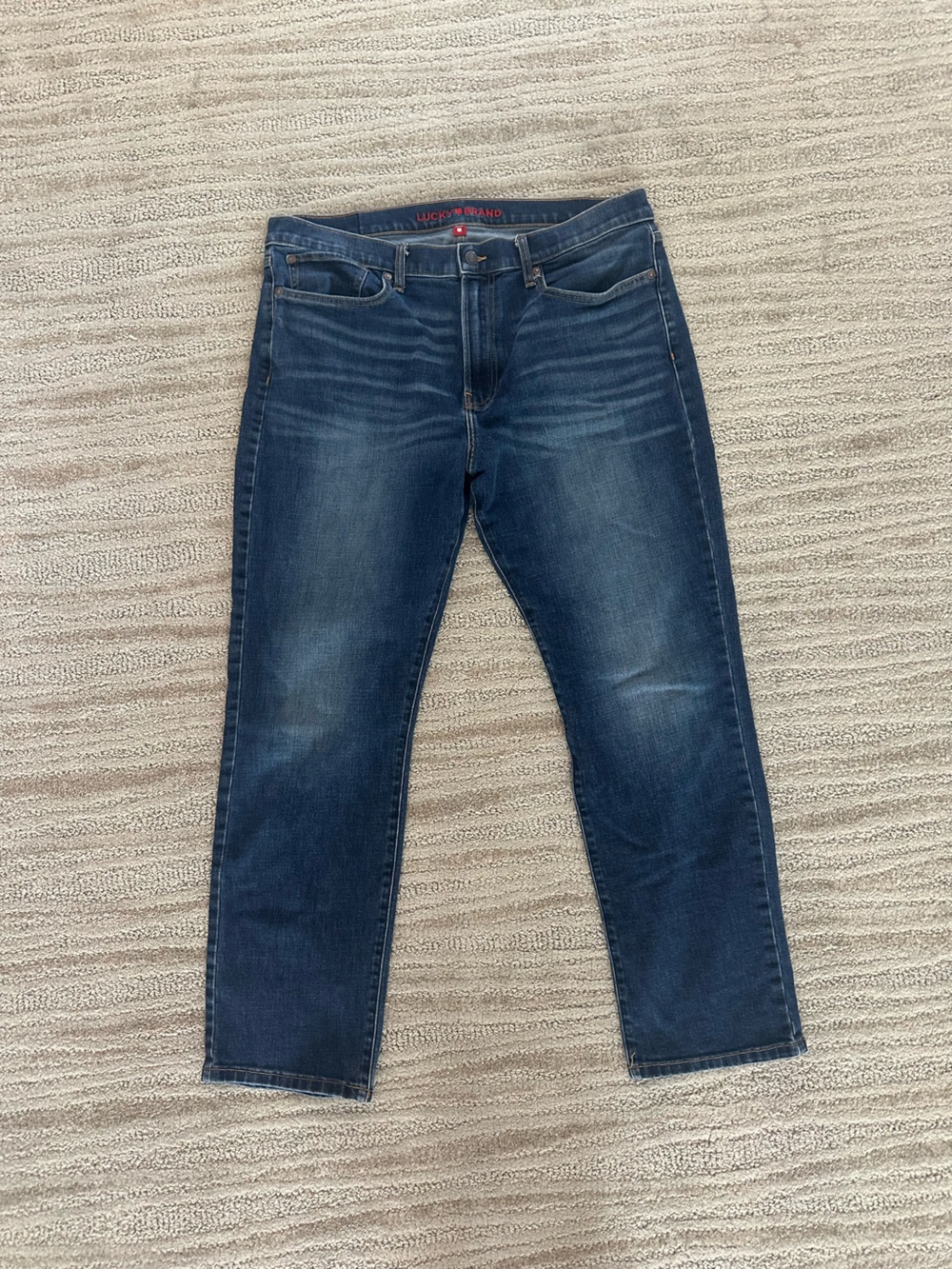 Lucky Brand Men's Medium Dark Blue Slim Straight Jeans